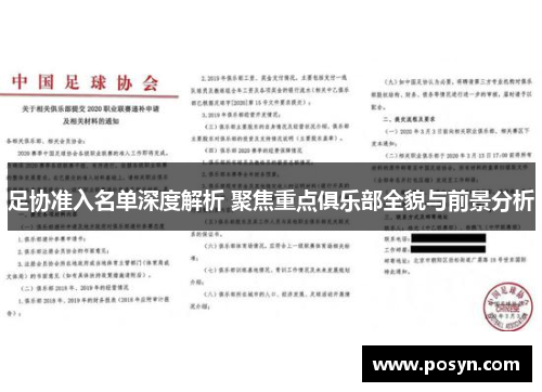足协准入名单深度解析 聚焦重点俱乐部全貌与前景分析 足协准入名单深度解析 聚焦重点俱乐部全貌与前景分析
